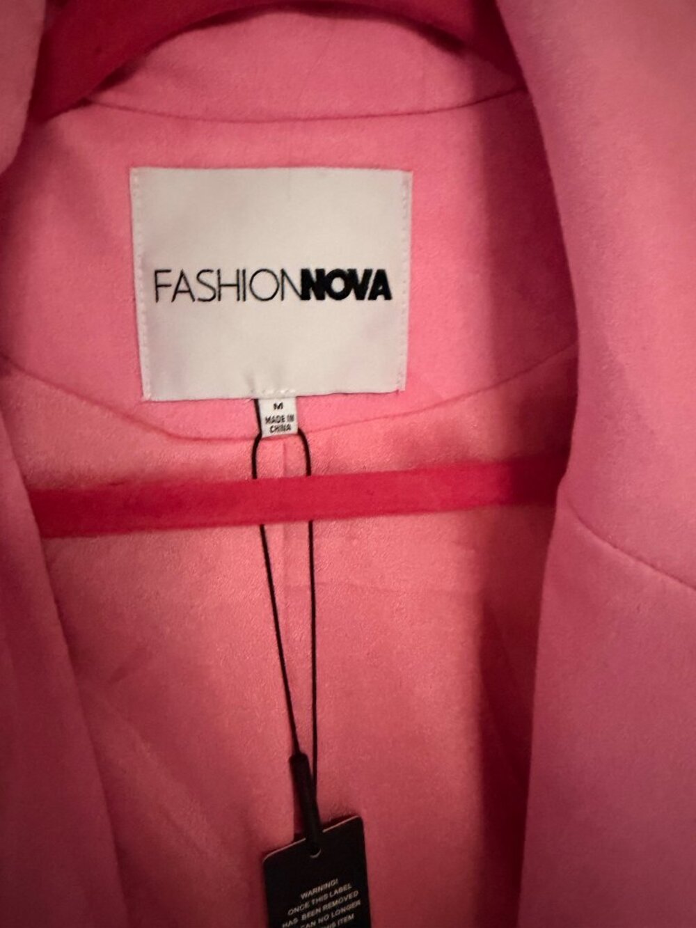 Fashion Nova Pink Suede Jacket M - Picture 3 of 8